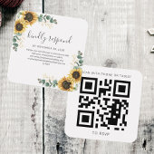 Sunflower Eucalyptus Site Mariage QR Code RSVP