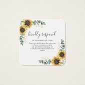 Sunflower Eucalyptus Site Mariage QR Code RSVP (Devant)