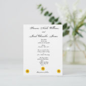 Sunflower Faire-part de mariage (Debout devant)