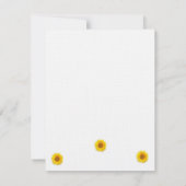 Sunflower Faire-part de mariage (Dos)