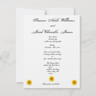 Sunflower Faire-part de mariage