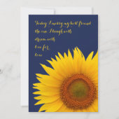 Sunflower Faire-part de mariage Navy bleu jaune (Devant)