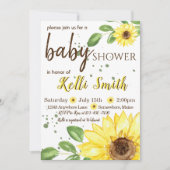 Sunflower Fall Baby Shower Invitations (Devant)