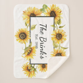Sunflower Family Sherpa Blanket  Sherpa Deken