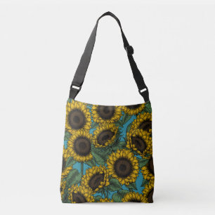 Sunflower field crossbody tas