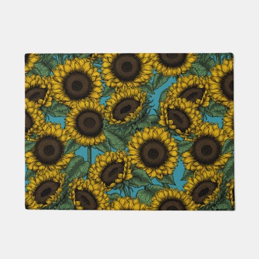 Sunflower field deurmat (Voorkant)