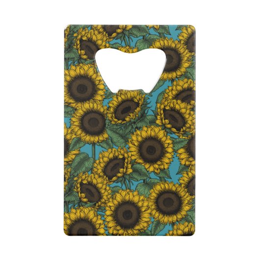 Sunflower field kredietkaart flessenopener (Achterkant)
