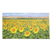 Sunflower field kussensloop (Achterkant)