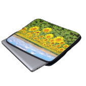 Sunflower field laptop sleeve (Voorkant onderkant)