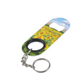Sunflower field mini flessenopener (Achterkant Gekanteld)