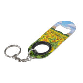 Sunflower field mini flessenopener (Voorkant Gekanteld)