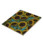 Sunflower field tegeltje (Zijkant)