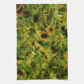 Sunflower field theedoek (Verticaal)