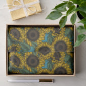 Sunflower field tissuepapier (Geschenk)