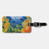 Sunflower Field's Forever Monogram Bagagelabel (Voorkant horizontaal)