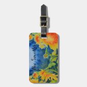 Sunflower Field's Forever Monogram Bagagelabel (Voorkant verticaal)