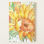 Sunflower Floral Boho annuel mensuel plan hebdomad (Dos)