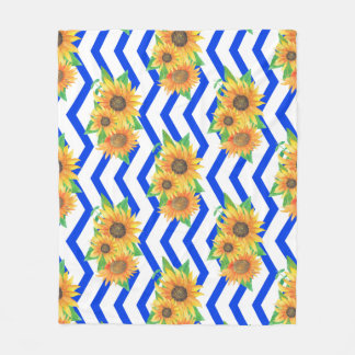 Sunflower Floral Gardens Fleece Deken