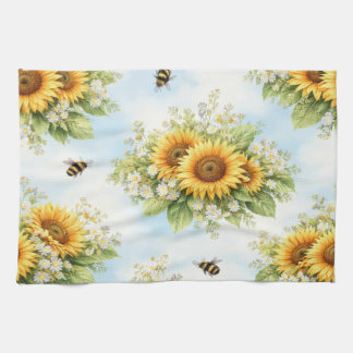 Sunflower Floral Kitchen Towel Theedoek