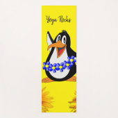 Sunflower Floral Penguin Yoga Mat (Voorkant)