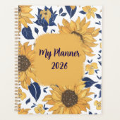 Sunflower Floral Planner Cover (Devant)