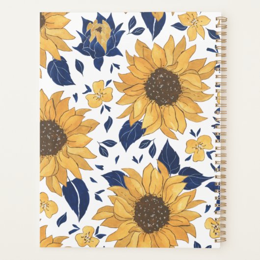 Sunflower Floral Planner Cover (Dos)