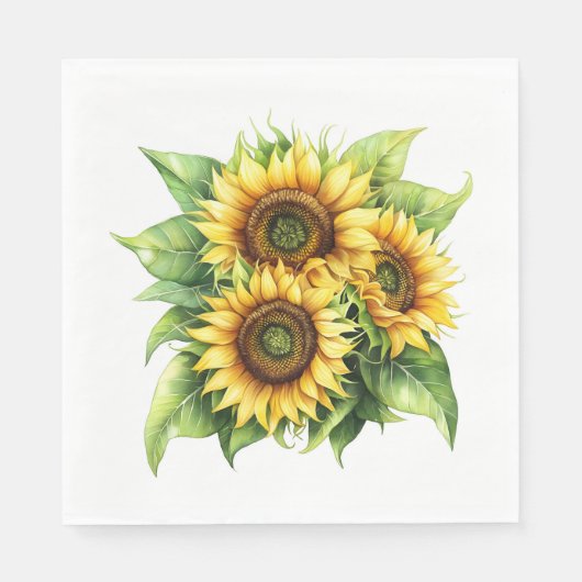 Sunflower Floral Servet (Voorkant)