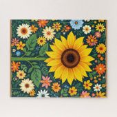Sunflower Folk Art Puzzle (Horizontal)