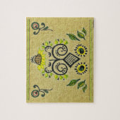 Sunflower Folk Pattern Legpuzzel (Verticaal)