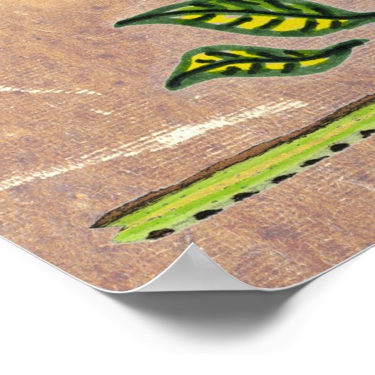 Sunflower Folk Pattern Poster (Hoek)