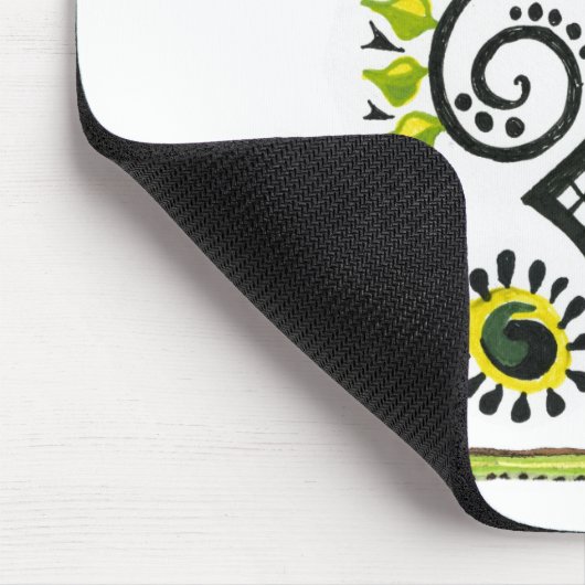 Sunflower Folk Pattern van Alexandra Cook Muismat (Hoek)