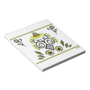 Sunflower Folk Pattern van Alexandra Cook Notitieblok