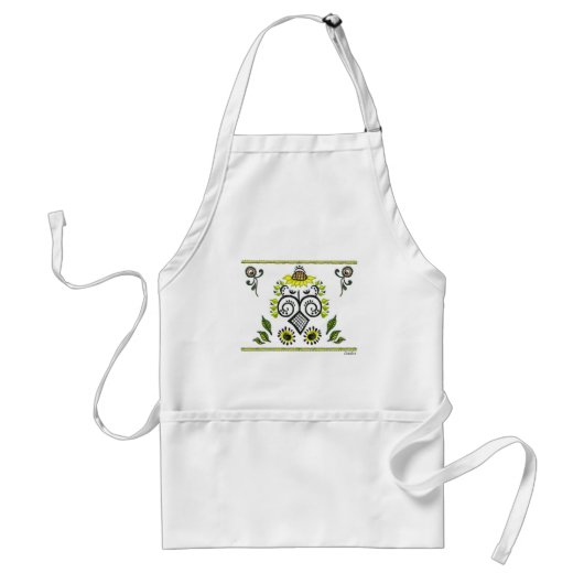 Sunflower Folk Pattern van Alexandra Cook Standaard Schort (Voorkant)