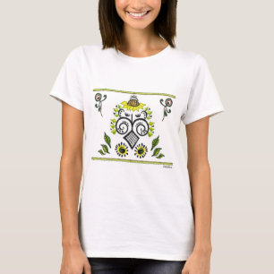 Sunflower Folk Pattern van Alexandra Cook T-shirt