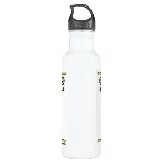 Sunflower Folk Pattern van Alexandra Cook Waterfles (Achterkant)