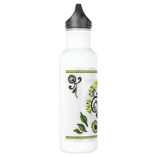 Sunflower Folk Pattern van Alexandra Cook Waterfles (Links)