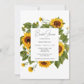 Sunflower Frame Bridal Shower Kaart (Voorkant)