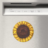 Sunflower Fridge Magnet Cadeau Fleur gaie (In Situ (Lave-vaisselle))