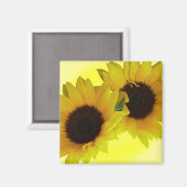 Sunflower Fridge Magnet Cadeau Fleur gaie (Recto/Verso)