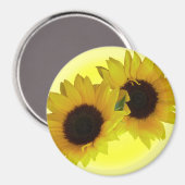 Sunflower Fridge Magnet Cadeau Fleur gaie (Recto/Verso)