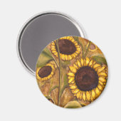 Sunflower Fridge Magnet Cadeaux Jaunes gais (Recto/Verso)