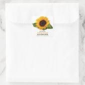 Sunflower Funeral Memorial Vierkante Sticker (Tas)