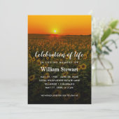 Sunflower Funeral | Zonnegeviering van het leven Kaart (Staand voorkant)
