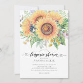 Sunflower Garden Bridal Lingerie Douche Invitation (Devant)