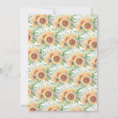 Sunflower Garden Bridal Lingerie Douche Invitation (Dos)