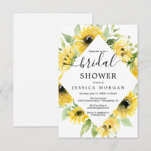 Sunflower Garden Bridal Shower Invitation Kaart