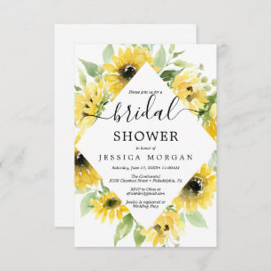 Sunflower Garden Carte d'invitation pour la douche