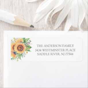 Sunflower Garden Return-label Etiket