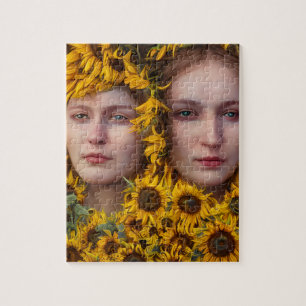 Sunflower Goddesses Jigzaag Puzzle Legpuzzel