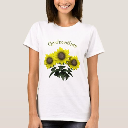 Sunflower Godmoeder Moederdag Gifts T-shirt (Voorkant)
